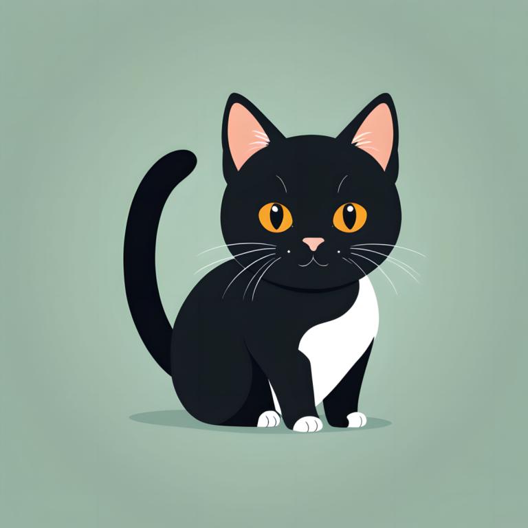 Illustration,Illustration, Animal, cat, no humans, animal focus, cat, simple background, looking at viewer