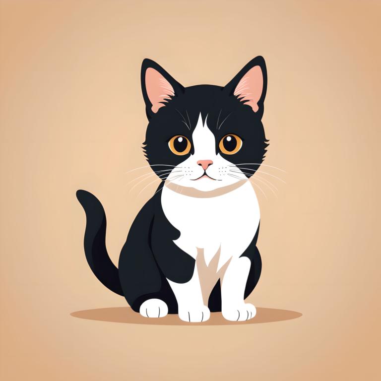 Illustration,Illustration, Animal, cat, no humans, animal focus, cat, looking at viewer, simple background