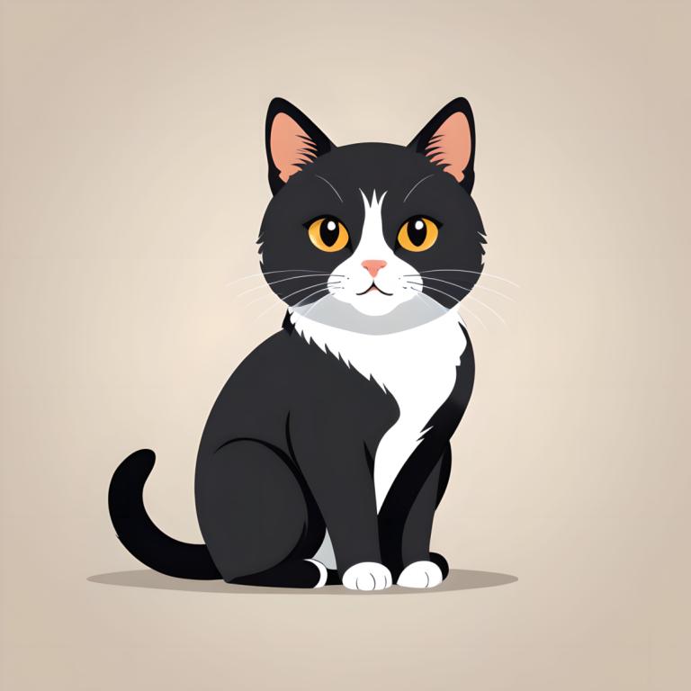 Illustration,Illustration, Animal, cat, no humans, animal focus, cat, simple background, looking at viewer