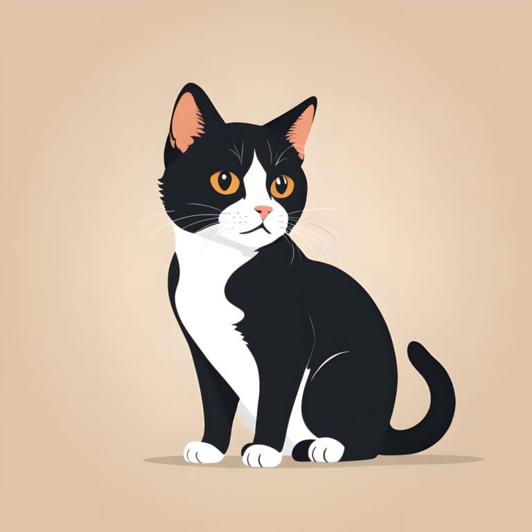 Illustration,Illustration, Animal, cat, no humans, animal focus, cat, simple background, full body, animal