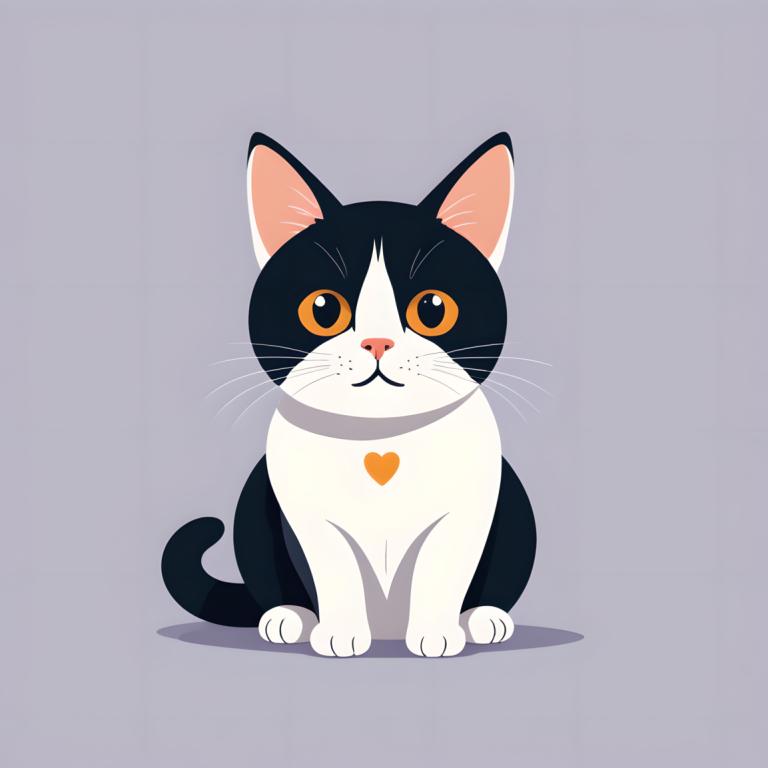 Illustration,Illustration, Animal, cat, no humans, animal focus, cat, grey background, simple background