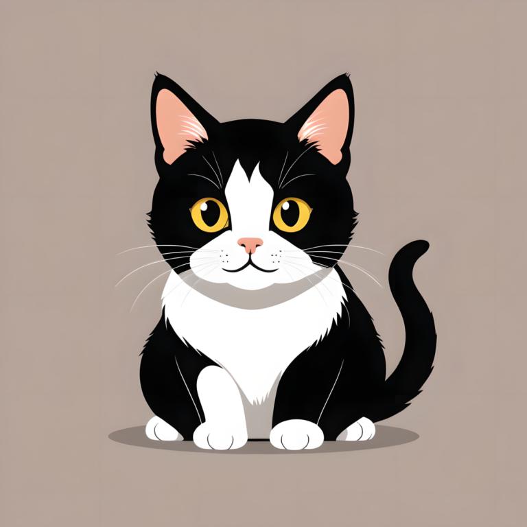 Illustration,Illustration, Animal, cat, no humans, animal focus, cat, simple background, looking at viewer