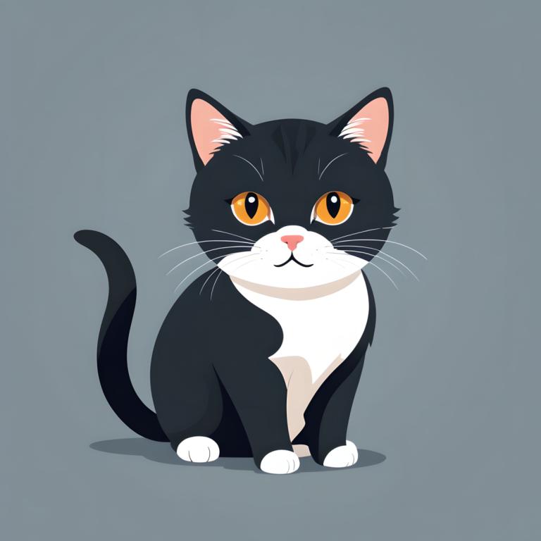 Illustration,Illustration, Animal, cat, no humans, cat, animal focus, grey background, simple background