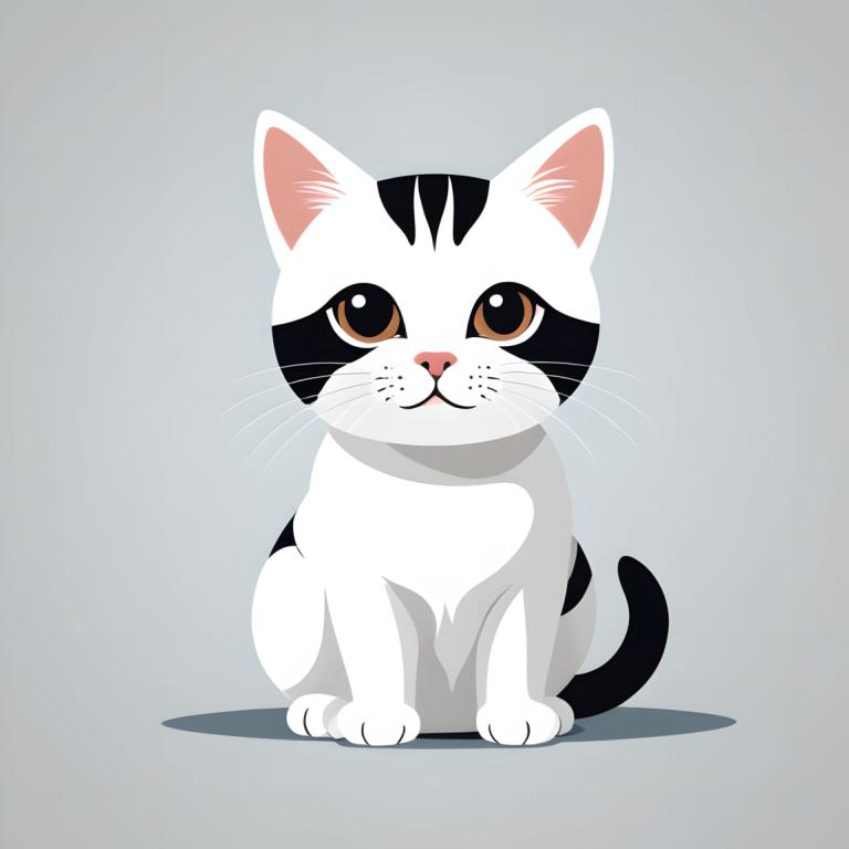 Illustration,Illustration, Animal, cat, no humans, cat, animal focus, grey background, simple background