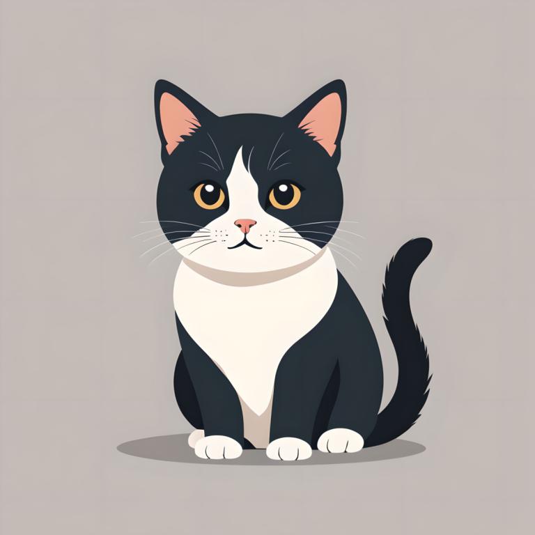 Illustration,Illustration, Animal, cat, no humans, animal focus, cat, simple background, grey background