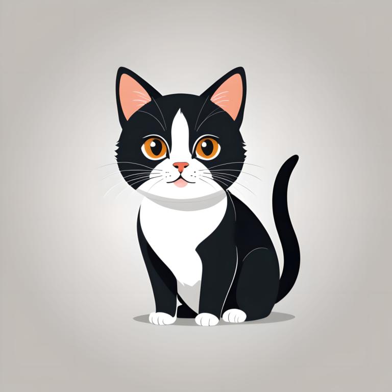 Illustration,Illustration, Animal, cat, no humans, animal focus, cat, looking at viewer, simple background