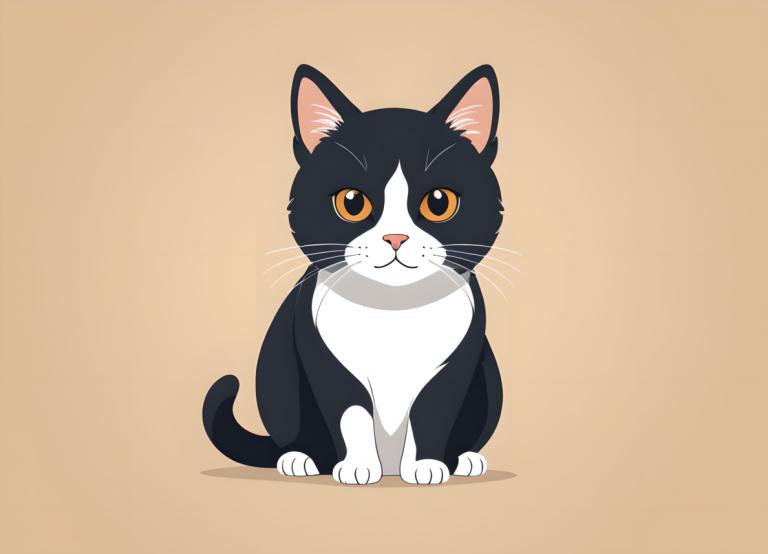 Remove Background, Illustration, Animal, cat, no humans, animal focus, cat, simple background, looking at viewer, brown background, sitting, animal, colored sclera, full body, :3, black cat, orange eyes