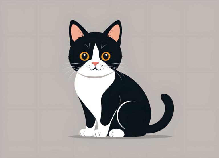 Illustration,Illustration, Animal, cat, no humans, animal focus, cat, simple background, grey background