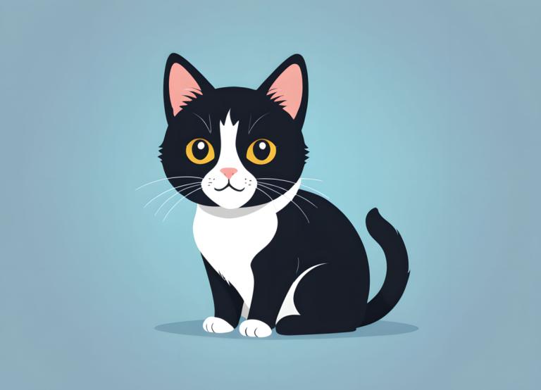 Remove Background, Illustration, Animal, cat, no humans, animal focus, cat, simple background, looking at viewer, :3, blue background, animal, full body, yellow eyes, colored sclera, black cat, sitting, closed mouth, shadow