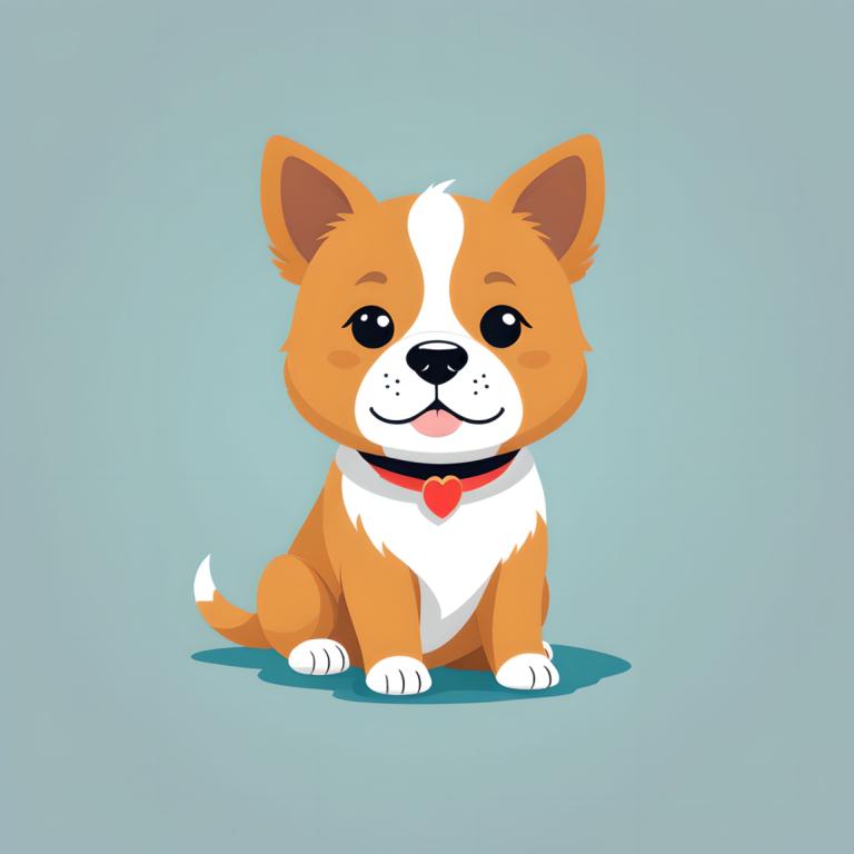 Illustration,Illustration, Animal, dog, dog, no humans, animal focus, tongue, shiba inu, simple background