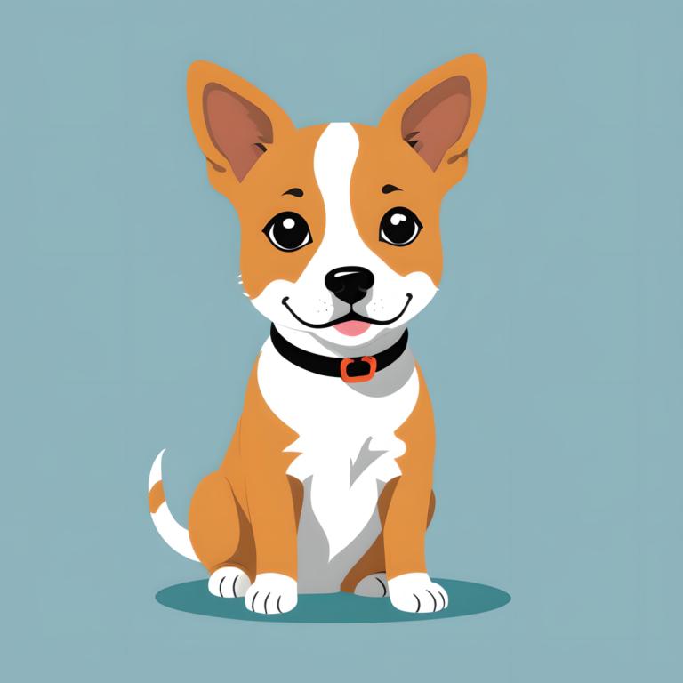 Illustration,Illustration, Animal, dog, dog, no humans, animal focus, simple background, collar, tongue