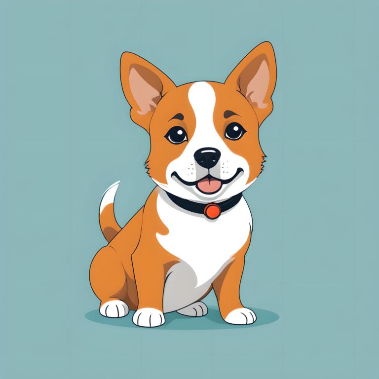 Illustration,Illustration, Animal, dog, no humans, dog, tongue, tongue out, animal focus, simple background