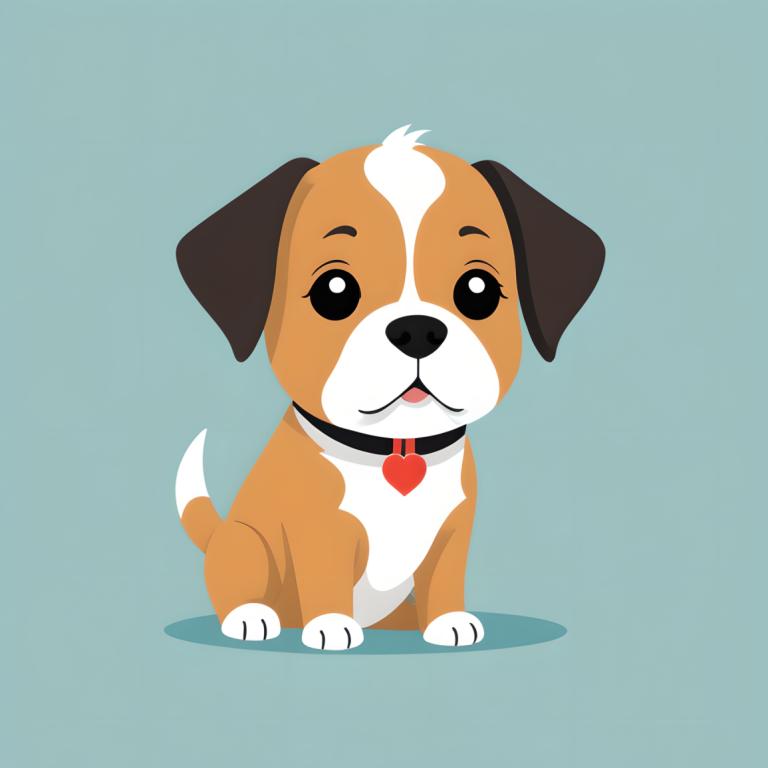 Illustration,Illustration, Animal, dog, no humans, dog, simple background, animal focus, solo, collar