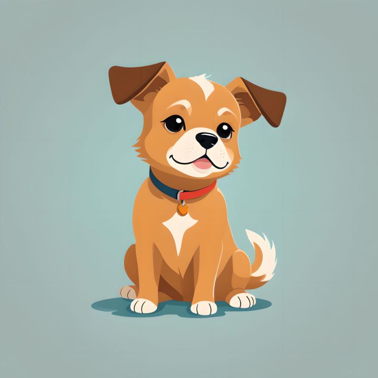 Illustration,Illustration, Animal, dog, dog, no humans, animal focus, collar, simple background, tongue