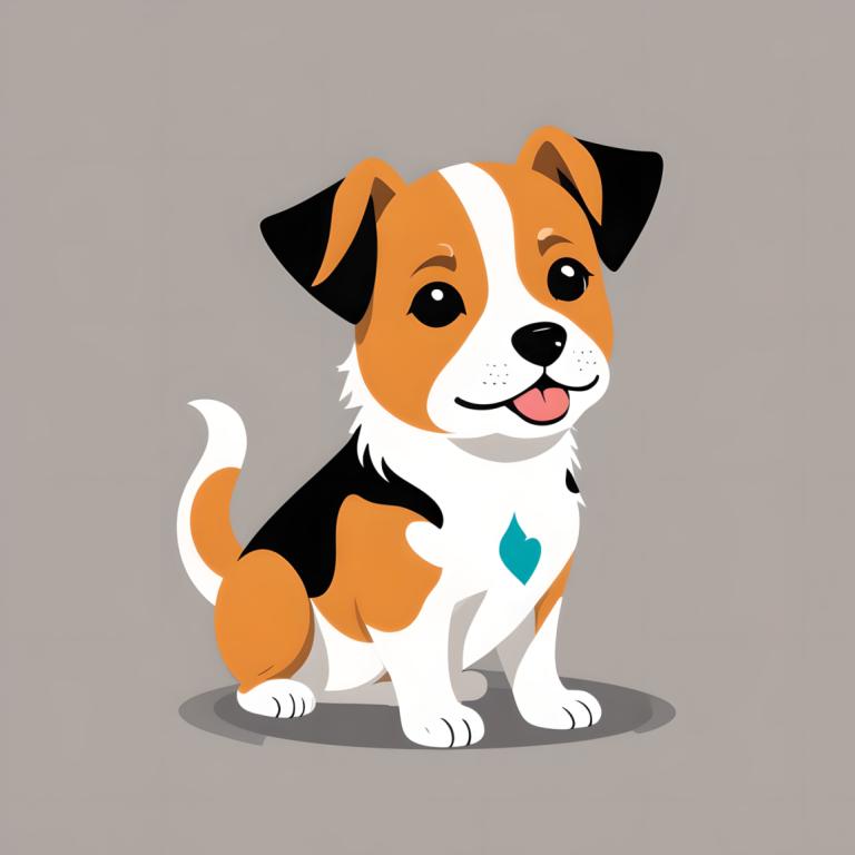 Illustration,Illustration, Animal, dog, dog, no humans, tongue, tongue out, animal focus, simple background