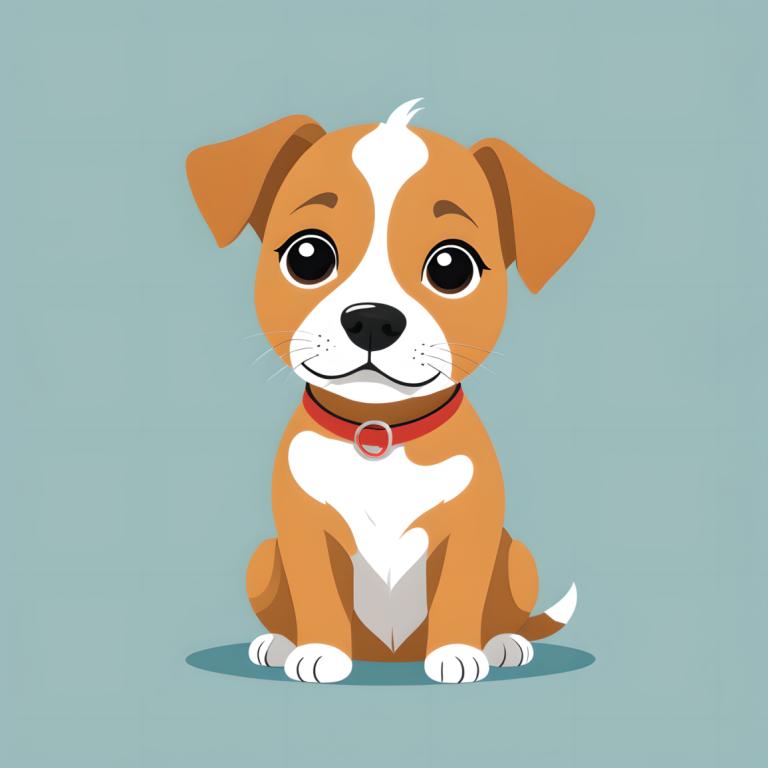 Illustration,Illustration, Animal, dog, no humans, dog, animal focus, simple background, collar