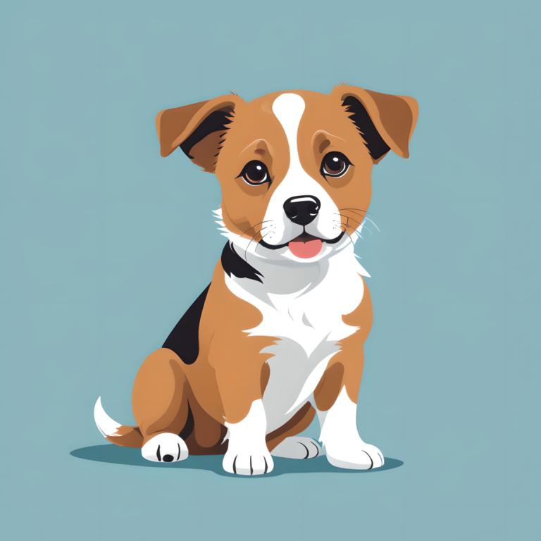 Illustration,Illustration, Animal, dog, dog, no humans, animal focus, tongue, tongue out, simple background