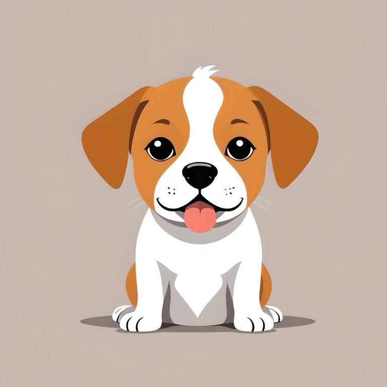 Illustration,Illustration, Animal, dog, dog, no humans, tongue, animal focus, tongue out, simple background