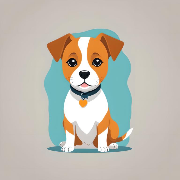 Illustration,Illustration, Animal, dog, no humans, dog, animal focus, simple background, collar