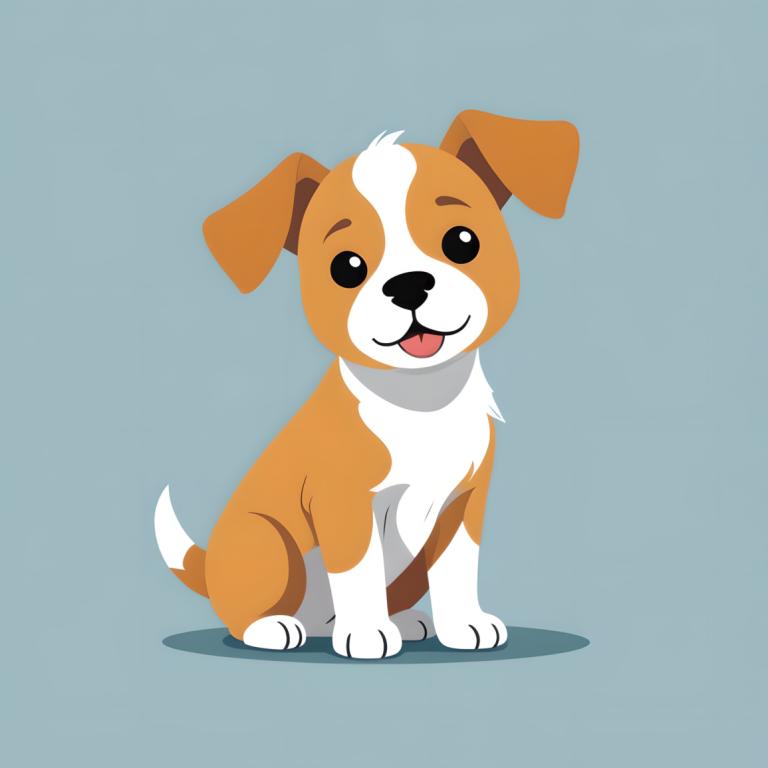 Illustration,Illustration, Animal, dog, dog, no humans, tongue, tongue out, animal focus, simple background