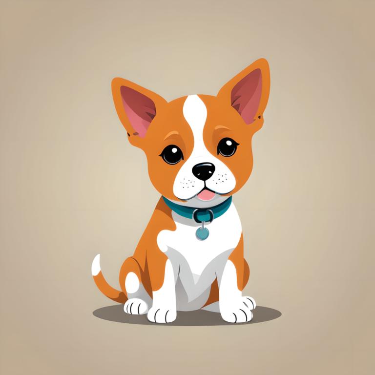 Illustration,Illustration, Animal, dog, no humans, dog, animal focus, collar, simple background