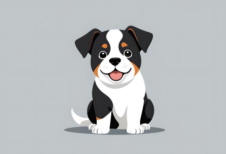 Illustration,Illustration, Animal, dog, dog, no humans, tongue, tongue out, animal focus, grey background