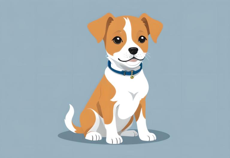 Illustration,Illustration, Animal, dog, no humans, dog, animal focus, simple background, collar