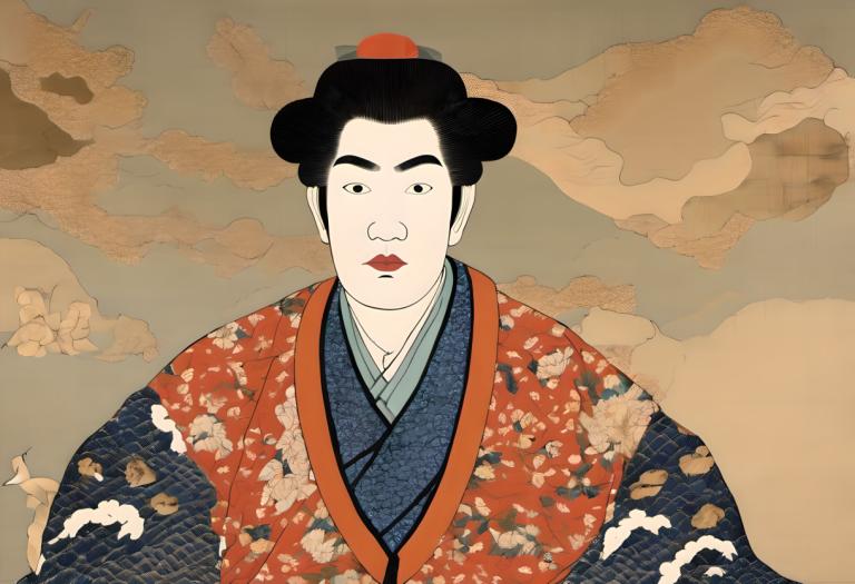 Ukiyo-E,Ukiyo-E, människor, man, konstparodi, solo, manligt fokus, 1 pojke, svart hår, parodi