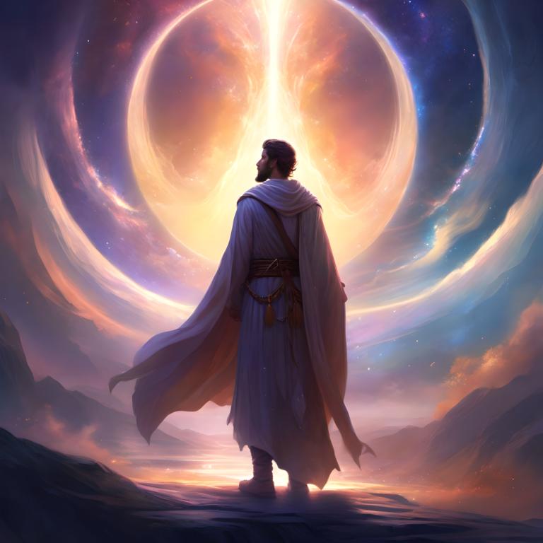 Fantasy Art,Fantasy Art, People, man, 1boy, male focus, solo, cape, moon, sky, standing, from behind