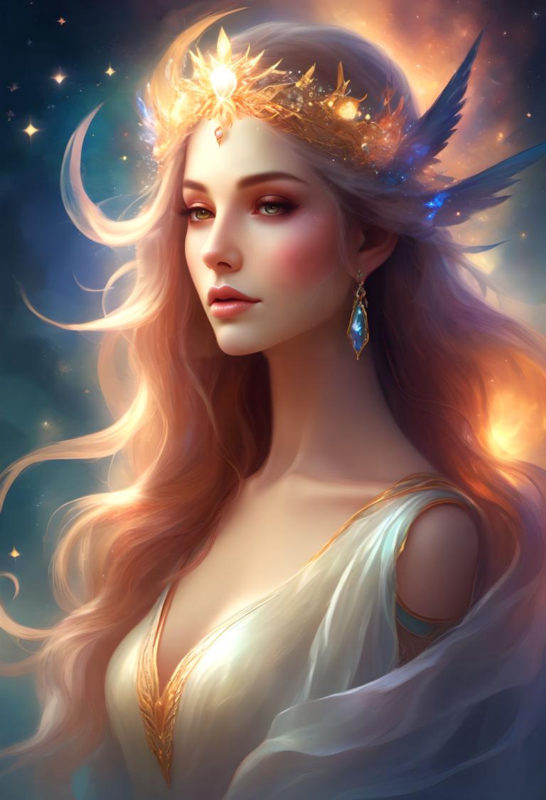 Fantasy Art,Fantasy Art, People, woman, 1girl, solo, jewelry, long hair, earrings, upper body, realistic