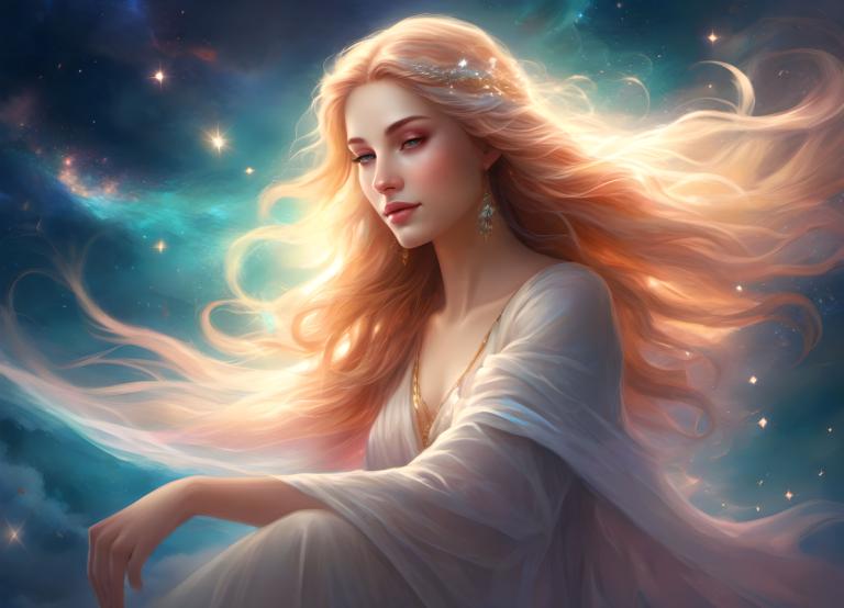 Fantasy Art,Fantasy Art, People, woman, 1girl, solo, long hair, blonde hair, jewelry, earrings, dress