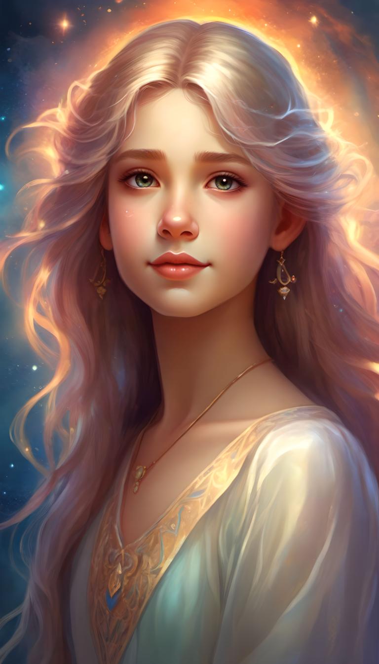 Face Swap, Fantasy Art, Fantasy Art, People, girl, 1girl, jewelry, solo, long hair, earrings, necklace, green eyes, lips, looking at viewer, blonde hair, realistic, upper body, freckles, dress, nose