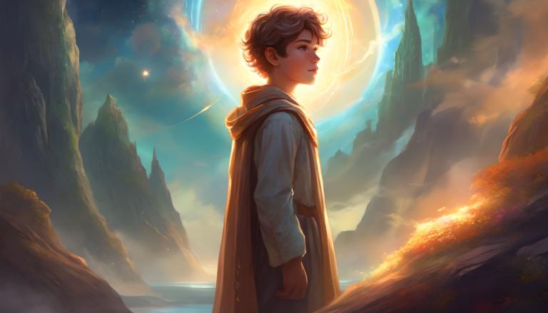 Fantasy Art,Fantasy Art, People, boy, solo, 1boy, moon, brown hair, sky, male focus, cape, short hair