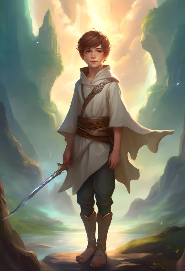 Arc Csere, Fantasy Art, Fantasy Art, People, boy, solo, weapon, sword, brown hair, blue eyes, cape, short hair, standing, 1girl, fantasy, looking at viewer, boots, holding, outdoors, holding sword, holding weapon, 1boy, full body, pants, lips, male focus