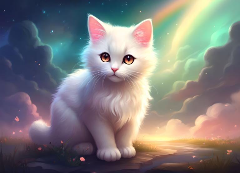 Fantasy Art,Fantasy Art, Dyr, katt, ingen mennesker, himmel, fokus på dyr, katt, Sky, stjerne (himmel), dyr