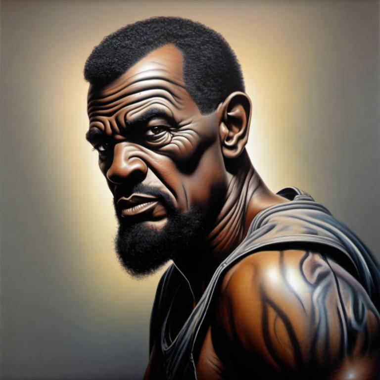 Airbrush Art,Airbrush Art, People, man, 1boy, solo, male focus, dark skin, realistic, dark-skinned male