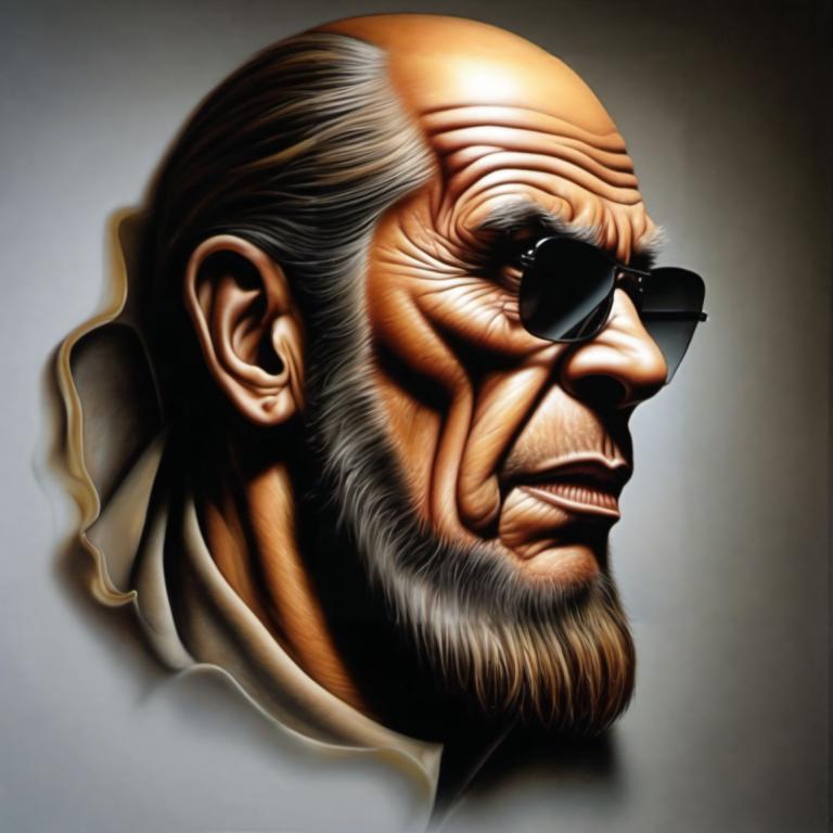 Airbrush Art,Airbrush Art, People, man, 1boy, male focus, solo, sunglasses, beard, facial hair, realistic