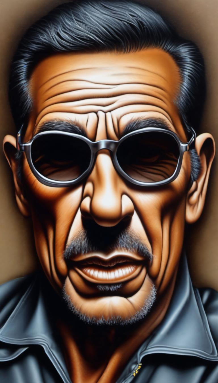 Airbrush Art,Airbrush Art, Lidé, muž, 1 kluk, mužské zaměření, sólo, vousy, sluneční brýle, vousy