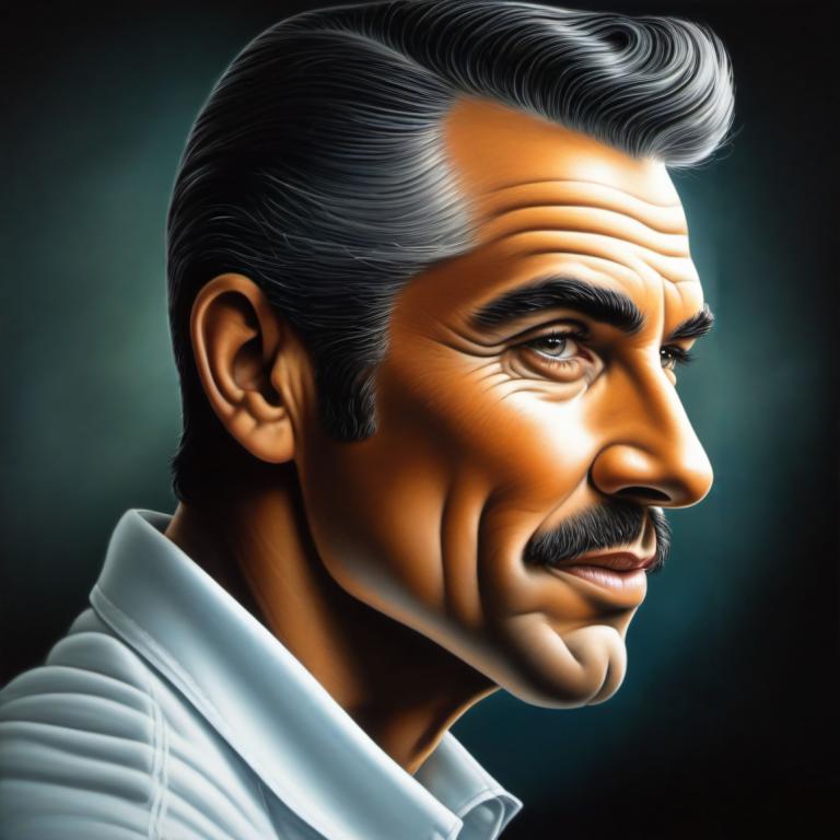 Airbrush Art,Airbrush Art, People, man, 1boy, male focus, solo, realistic, facial hair, mustache, old