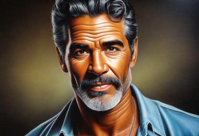 Airbrush Art,Airbrush Art, People, man, 1boy, male focus, solo, facial hair, realistic, beard, black hair