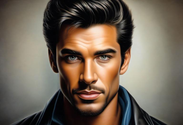 Airbrush Art,Airbrush Art, People, man, 1boy, male focus, solo, facial hair, realistic, black hair