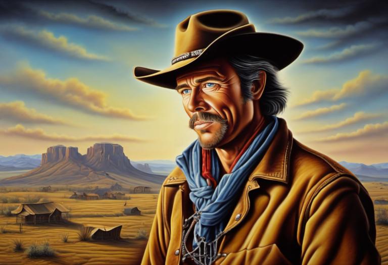 Airbrush Art,Airbrush Art, People, cowboy, 1boy, male focus, solo, hat, cowboy hat, cowboy western