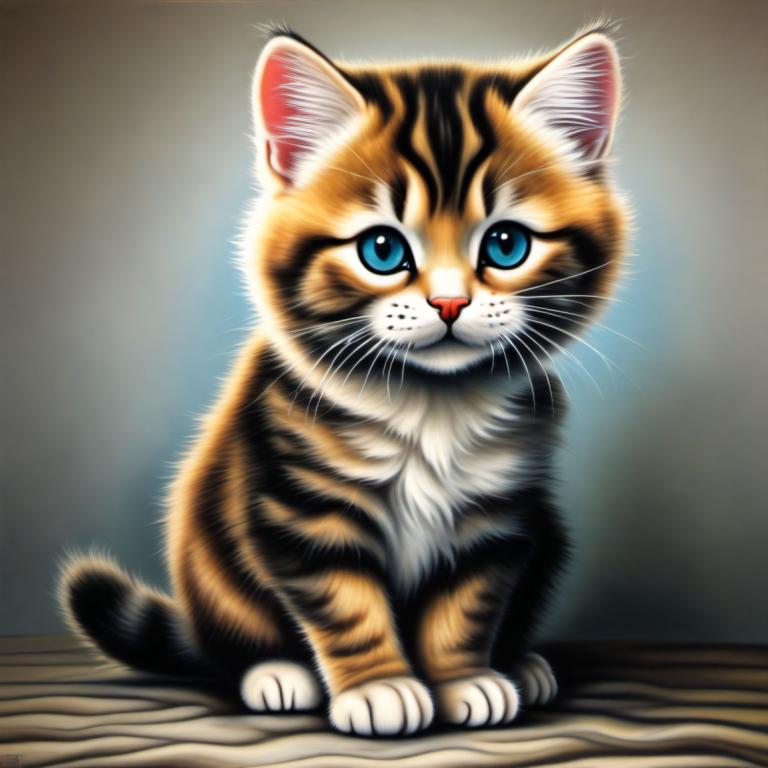 Airbrush Art,Airbrush Art, Animal, cat, no humans, animal focus, cat, blue eyes, realistic, animal