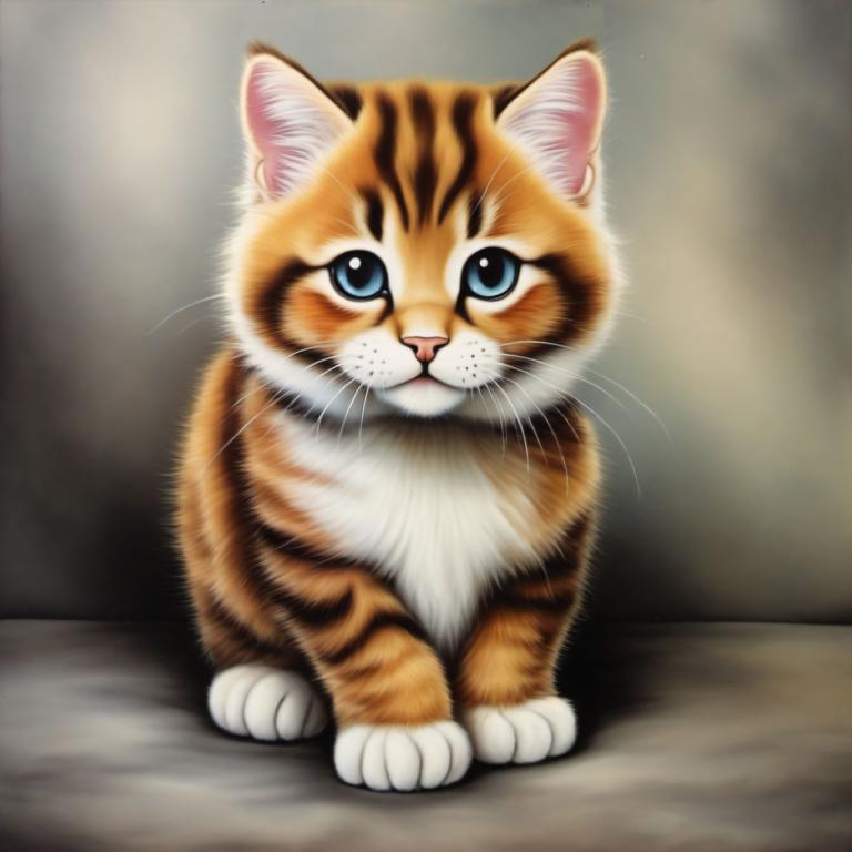 Airbrush Art,Airbrush Art, Djur, katt, inga människor, djurfokus, katt, blåa ögon, realistisk