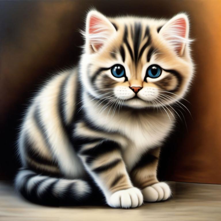 Airbrush Art,Airbrush Art, Animal, cat, no humans, cat, animal focus, blue eyes, realistic, animal, blurry