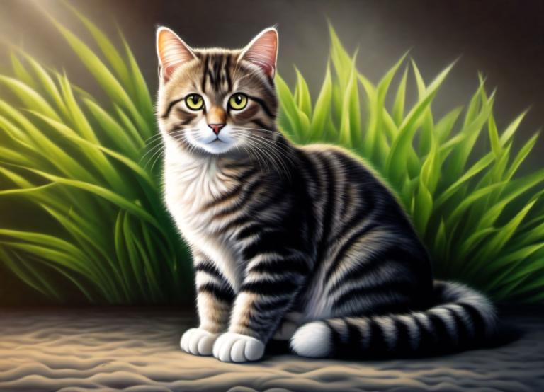 Airbrush Art,Airbrush Art, Animal, cat, no humans, animal focus, cat, realistic, animal, plant, yellow eyes