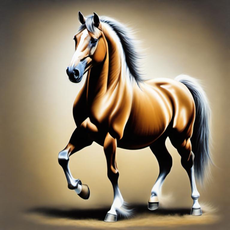 Airbrush Art,Airbrush Art, Animal, horse, no humans, horse, realistic, solo, full body, signature