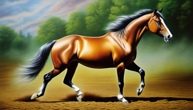 Airbrush Art,Airbrush Art, Animal, horse, no humans, horse, realistic, solo, nature, cloud, tree, sky