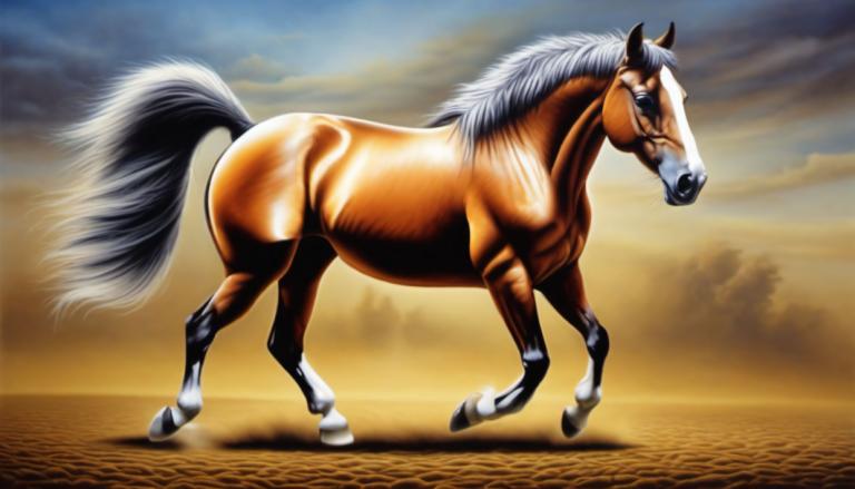 Airbrush Art,Airbrush Art, Animal, horse, no humans, realistic, horse, solo, cloud, full body