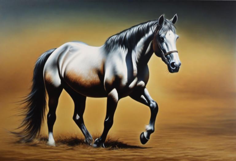 Airbrush Art,Airbrush Art, Animal, horse, no humans, horse, realistic, animal, solo, full body